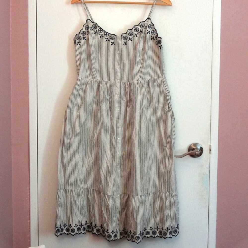 Madewell Jardin Stripe Summer Midi Dress